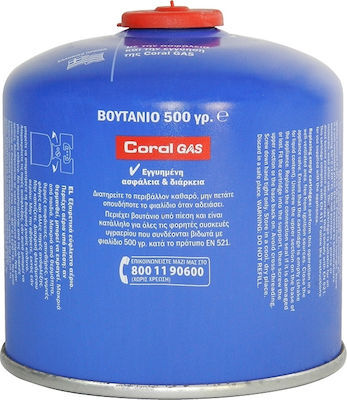Coral Gas 500g Βιδωτό with Valve 7/16" x12pcs
