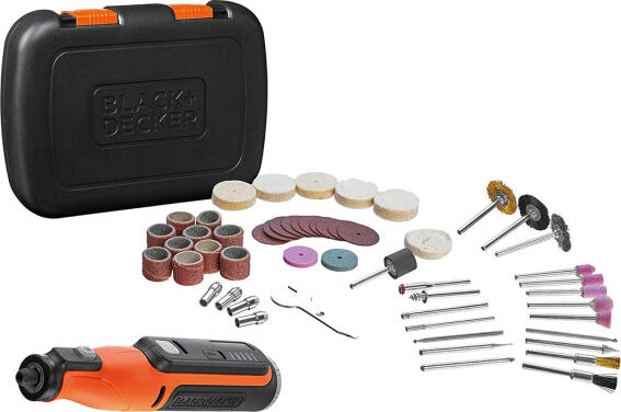 Black+Decker Περιστροφικό Εργαλείο Σε Κασετίνα Με Εξαρτήματα BCRT8IK 7.2V 1x1.5Ah