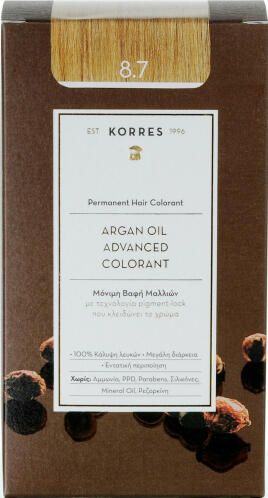 Korres Argan Oil Advanced Colorant 8.7 Καραμέλα 50ml