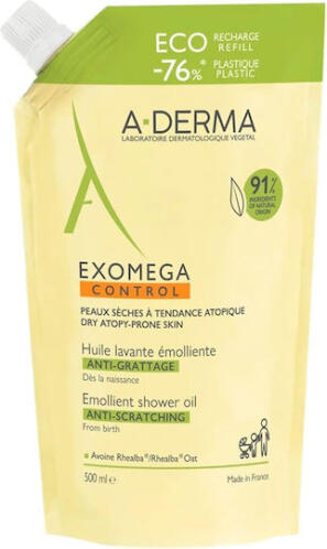 A-Derma Exomega Control Ανταλλακτικό Λάδι για Ντους με Βρώμη Καταπραϋντικό 500ml