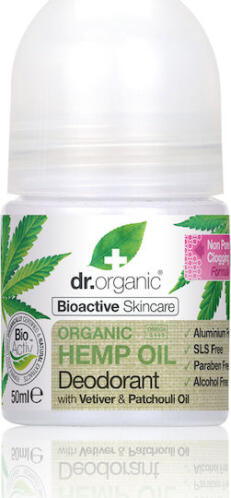 Dr.Organic Hemp Oil Hemp Oil Φυσικό Αποσμητικό σε Roll-On Χωρίς Αλουμίνιο 50ml