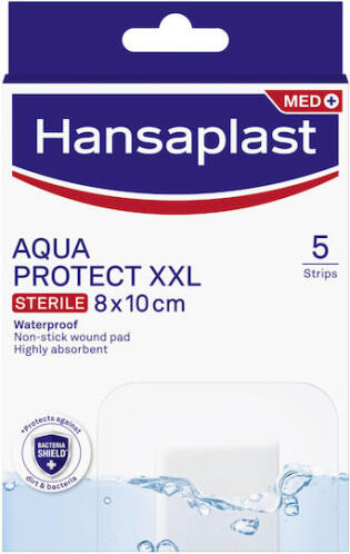 Hansaplast Aqua Protect Αυτοκόλλητα Επιθέματα XXL 10x8cm 5τμχ