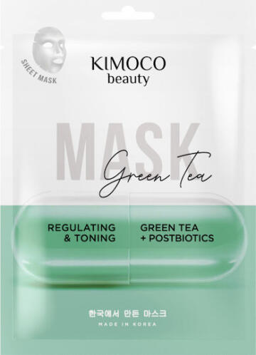 Kimoco Sheet Μάσκα Προσώπου για Ενυδάτωση με Πράσινο Τσάι 23ml