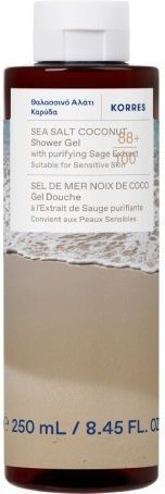 Korres Sea Salt Coconut Αφρόλουτρο σε Gel με AHA & Άρωμα Καρύδα 250ml