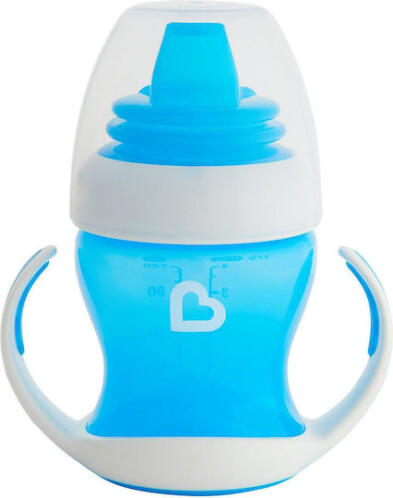 Munchkin Gentle First Cup Εκπαιδευτικό Μπιμπερό Πλαστικό με Λαβές Γαλάζιο Μπλε για 4m+ 118ml