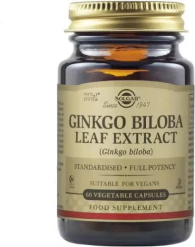 Solgar Ginkgo Biloba Leaf Extract 60 ταμπλέτες 60 φυτικές κάψουλες
