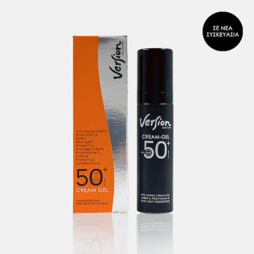 Version Cream - Gel Anti-Aging Αδιάβροχο Αντηλιακό Gel Προσώπου SPF50 50ml