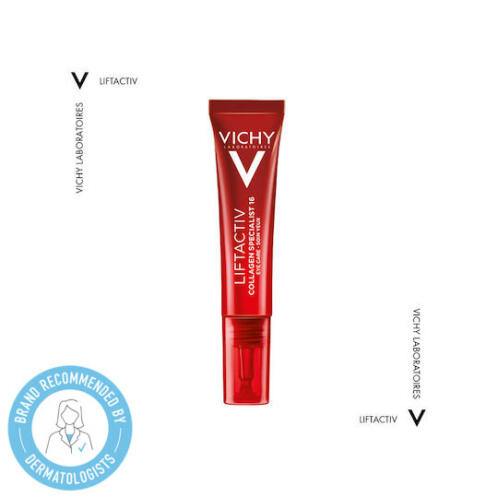 Vichy Liftactiv Collagen Specialist Κρέμα Ματιών για Σακούλες , Μαύροι Κύκλοι , Αντιγήρανση , Σύσφιξη , Λάμψη & Ενυδάτωση 15ml