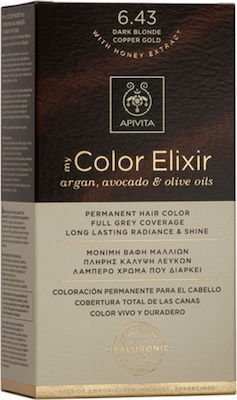 Apivita My Color Elixir 6.43 Ξανθό Σκούρο Χάλκινο Μελί 125ml