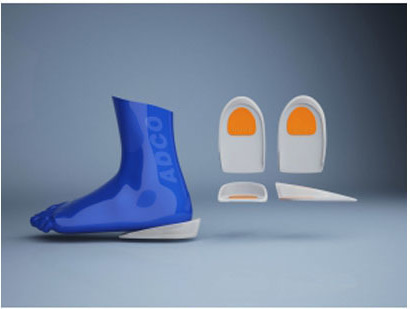 Adco Πέλμα Σιλικόνης Άκανθας Orange Line Small