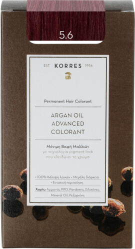 Korres Argan Oil Advanced Colorant 5.6 Καστανό Ανοιχτό Κόκκινο 50ml