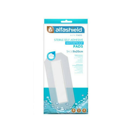 Alfashield Aδιάβροχα και Αποστειρωμένα Αυτοκόλλητα Επιθέματα Alfashield 20x9cm 5τμχ