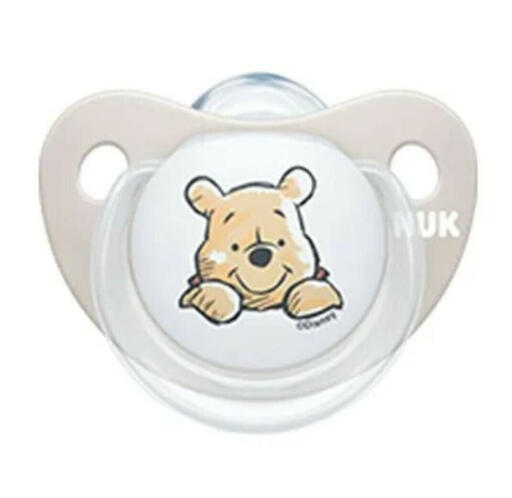 Nuk Ορθοδοντική Πιπίλα Winnie Σιλικόνης με Θήκη Γκρι 6-18 Μηνών 1τμχ