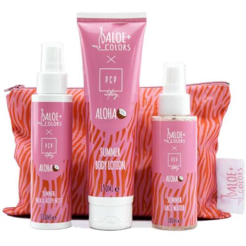 Aloe+ Colors Aloha Summer Bag Body Lotion & 150ml Face water 100ml & Hair & Body Mist 100ml