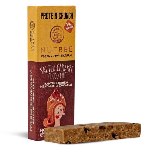 Nutree Μπάρα με 100% Πρωτεΐνη & Γεύση Αλατισμένη Καραμέλα με Κομμάτια Σοκολάτας 60gr
