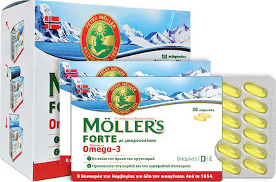 Moller's Forte Omega 3 Μουρουνέλαιο και Ιχθυέλαιο Κατάλληλο για Παιδιά 150 κάψουλες