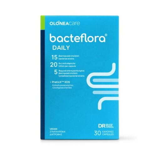 Olonea Bacteflora Daily με Προβιοτικά και Πρεβιοτικά για Κάθε Ημέρα 30 Φυτικές Κάψουλες
