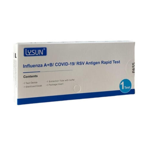 Lysun Influenza A+B Covid-19 RSV 1τμχ Διαγνωστικό Τεστ Ταχείας Ανίχνευσης Αντιγόνων Covid-19 & Γρίπης