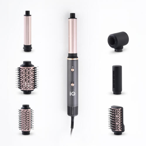 IQ HD-1279 Airstyler 7-Σε-1 Κεραμική Ηλεκτρική Βούρτσα με Αέρα και Περιστρεφόμενη Κεφαλή 1300W