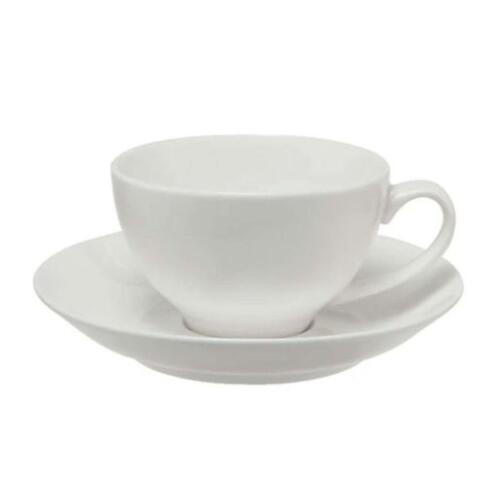 Maxwell & Williams Φλιτζάνι Καφέ Cappuccino Πορσελάνης Coupe 200ml Με Πιατάκι White Basics