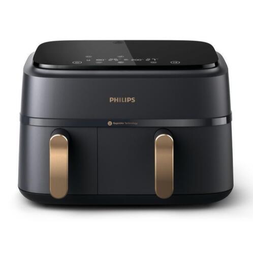 Philips Πολυμάγειρας Airfryer με Διπλό Κάδο 2750W 9L NA352/00 Μαύρο