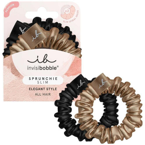 Invisibobble Slim Elegant Style Sprunchie Μαλλιών 2τμχ Χρυσό