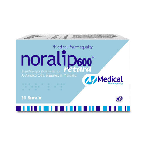 Medical Pharmaquality Noralip 600 Retard Ειδικό Συμπλήρωμα Διατροφής 30 ταμπλέτες