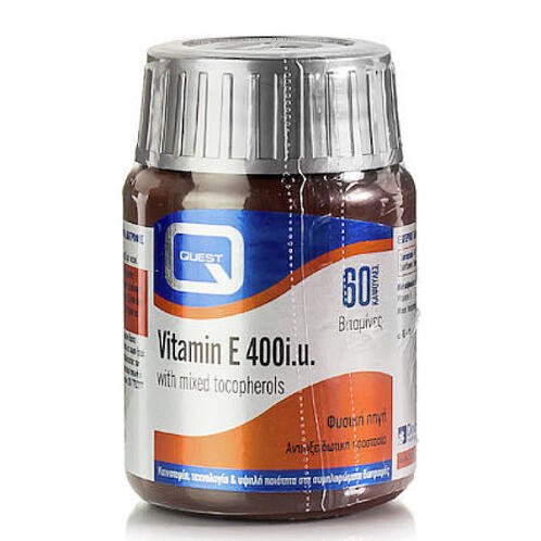 Quest Βιταμίνη E για τo Δέρμα & Αντιοξειδωτική δράση 400iu 60 κάψουλες