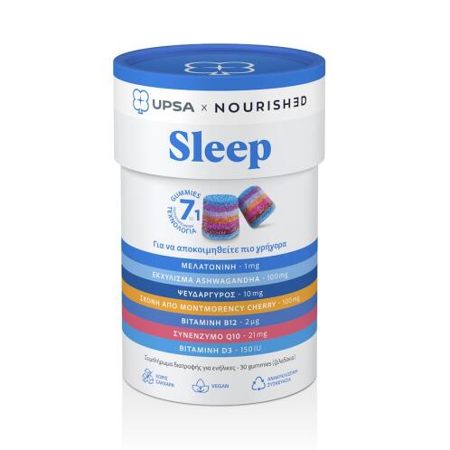 UPSA x Nourished Sleep Συμπλήρωμα για τον Ύπνο 30 Zελεδάκια