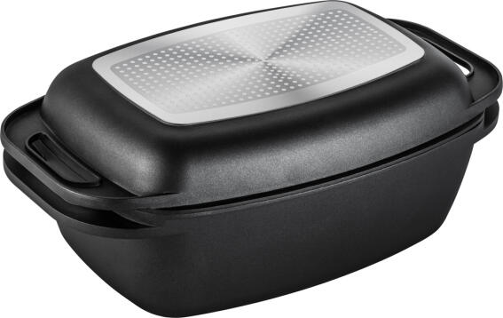 Lamart Διπλή Γάστρα 9lt Οβάλ LT1105 από Χυτό Αλουμίνιο