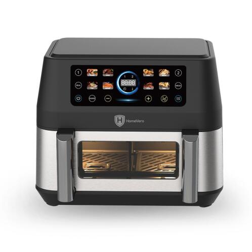 HomeVero HV-AF9CD Φριτέζα Αέρος 9L DualZone 2460W