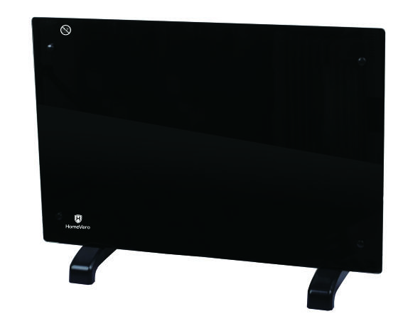 HomeVero HV-GPH1500 Θερμοπομπός Δαπέδου Γυάλινος 1500W Μαύρος