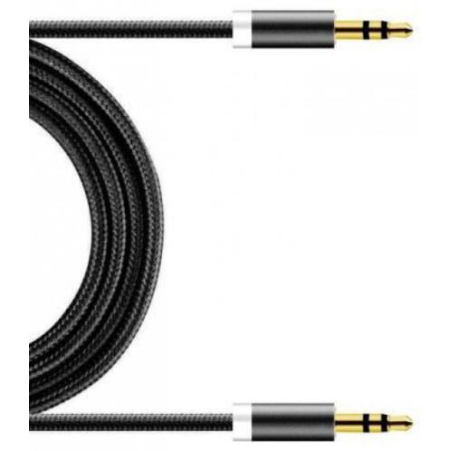 Καλώδιο Ήχου Braided inos 3.5mm/3.5mm 1m Μαύρο