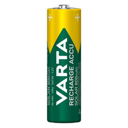 Varta Επαναφορτιζόμενες Μπαταρίες AA Ni-MH 800mAh 1.2V Recharge Accu Solar 2τμχ