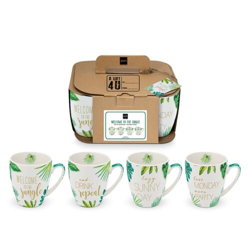 Paperproducts Design - PPD Σετ 4τεμ. 350ml κούπες σειρά Flower Splash