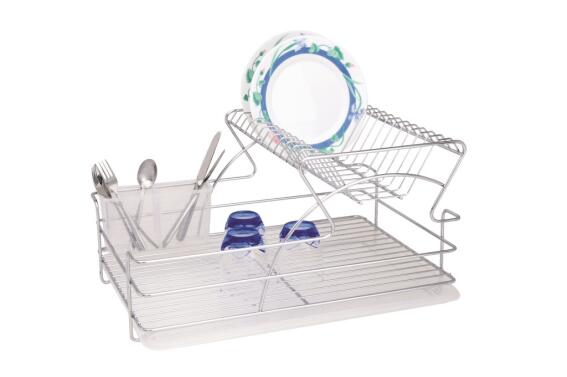 Cook-Shop Πιατοθήκη Διπλή με Δίσκο 34Χ25Χ47 cm