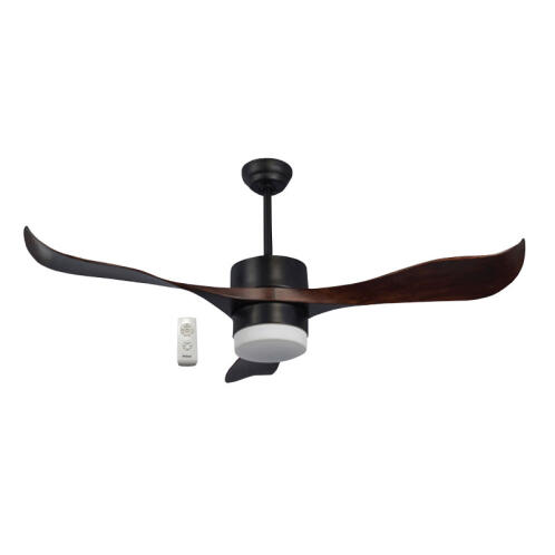 Primo Ανεμιστήρας Οροφής LED PRCF-80437 56'' 140cm, 3 φτερά, 1 φως, με τηλεχειρισμό, Καφέ - Μαύρος