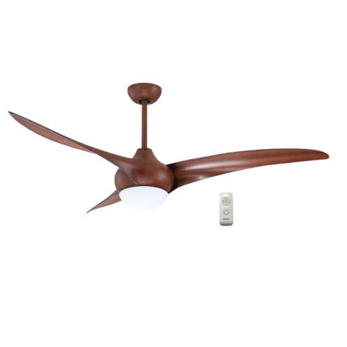 PRIMO Ανεμιστήρας Οροφής LED PRCF-80438 52'' 130εκ 3 φτερά 1 φως με τηλεχειρισμό, Καφέ