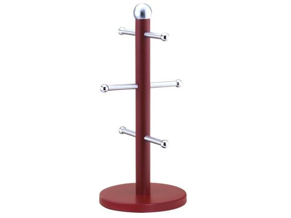 Κρεμάστρα σε σχέδιο δέντρου για Κούπες, από Ανοξείδωτο ατσάλι, σε Κόκκινο χρώμα, Michelino 46328