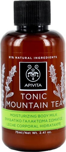 Apivita Tonic Mountain Tea Ενυδατική Lotion Σώματος με Άρωμα Πράσινο Τσάι 75ml