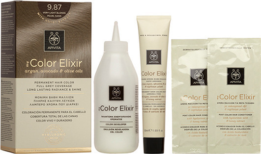 Apivita | My Color Elixir Μόνιμη Βαφή Μαλλιών No 7.43 Ξανθό Χάλκινο Μελί | 50ml
