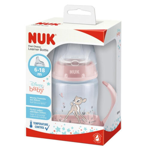 Nuk Εκπαιδευτικό Μπιμπερό με Λαβές Classics First Choice 6m+ Bambi 150ml