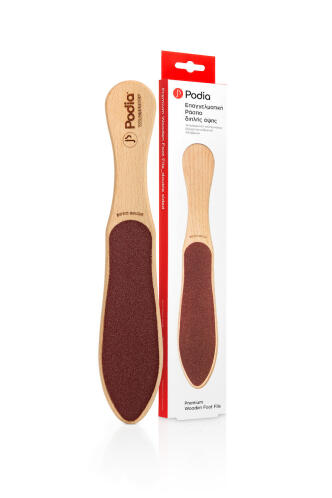 Podia Premium Wooden Foot File Επαγγελματική Ράσπα Διπλής Όψης, 1τεμ
