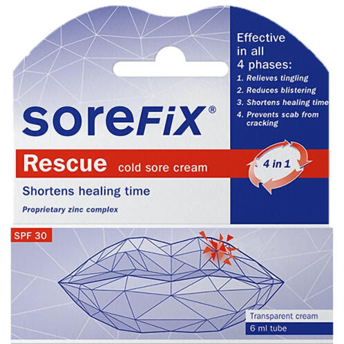 Sorefix Rescue Cream Κρέμα για τον Επιχείλιο Έρπη 6ml