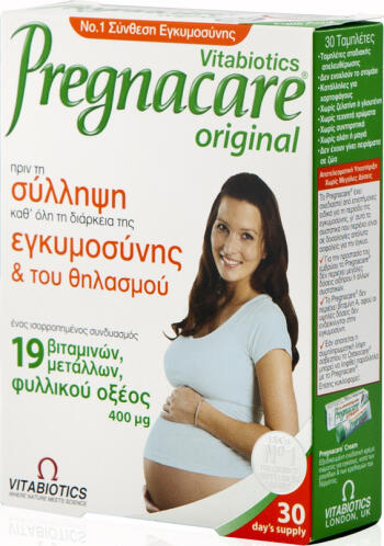 Vitabiotics Pregnacare Original Πολυβιταμίνη Για Την Ομαλή Διεξαγωγή Της Εγκυμοσύνης 30 ταμπλέτες