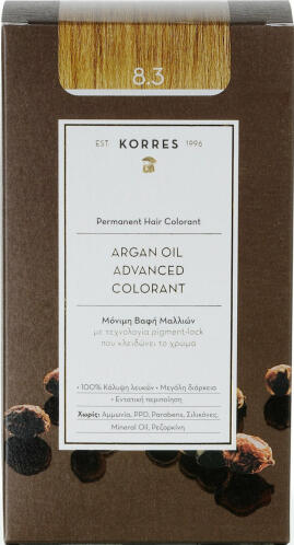 Korres Argan Oil Advanced Colorant 8.3 Ξανθό Ανοιχτό Μελί 50ml