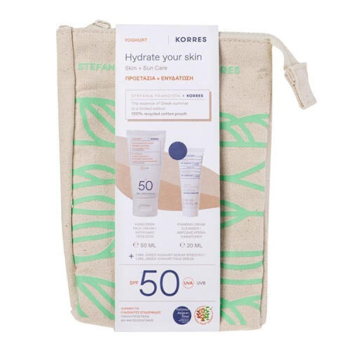 Korres Αντηλιακή Κρέμα Προσώπου SPF50 50ml & Κρέμα Καθαρισμού 20ml & Serum Προσώπου 1.5ml