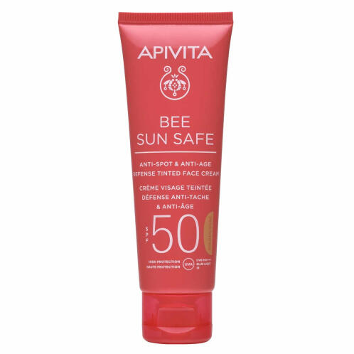 Apivita Bee Sun Safe Anti-spot & Anti-age Tinted Αντηλιακή Κρέμα Προσώπου SPF50 με Χρώμα Golden 50ml