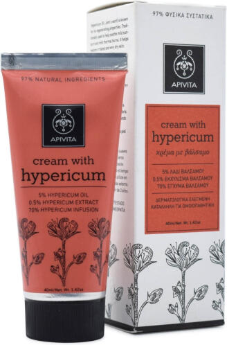 Apivita Herbal Cream with Hypericum Κρέμα με Βάλσαμο για Εγκαύματα 40ml