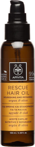 Apivita Rescue Hair Olive Argan Λάδι Μαλλιών για Επανόρθωση 100ml